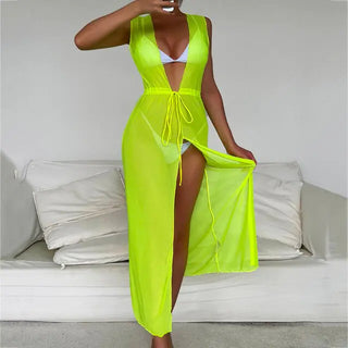 Sheer Mesh Cover-Up Robe