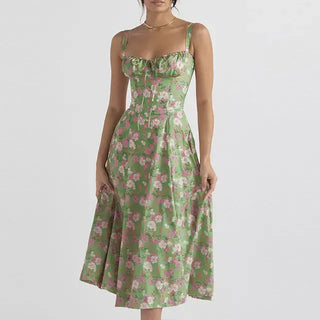 Summer Floral Milkmaid Dress