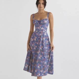 Summer Floral Milkmaid Dress