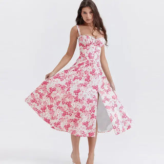 Summer Floral Milkmaid Dress