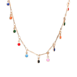 Bohemian Multicolor Chain Necklace