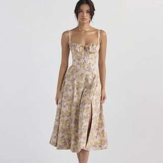 Summer Floral Milkmaid Dress