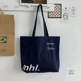 Canvas Tote Bag with Pockets