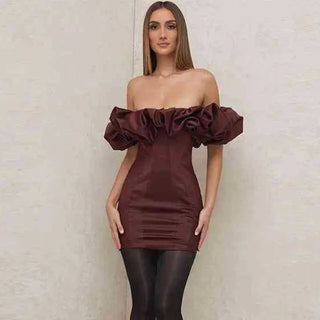 Satin Evening Club Mini Dress