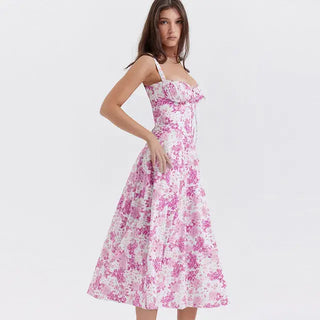 Summer Floral Milkmaid Dress