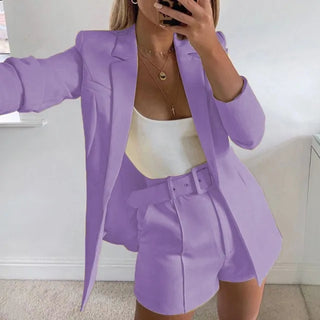 Women Casual Blazer and Shorts