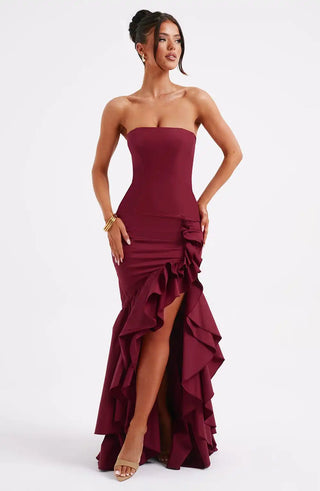 Dori Strapless Ruffle Dress