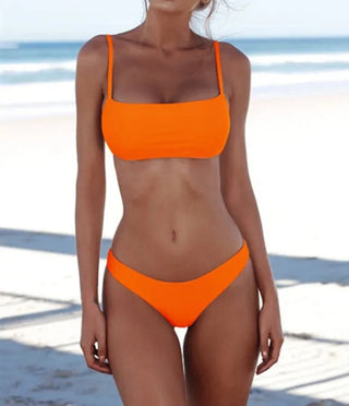 Solid Sexy Bikini Set Women's Two-Piece Swimwear