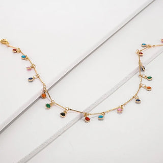 Bohemian Multicolor Chain Necklace