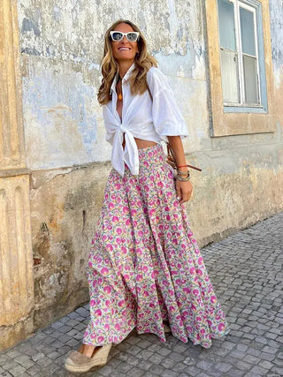 Casual Boho Maxi Skirt