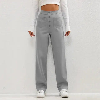 High- Waisted Casual Wide Leg Pants