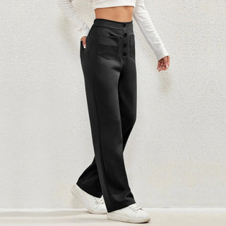 High- Waisted Casual Wide Leg Pants