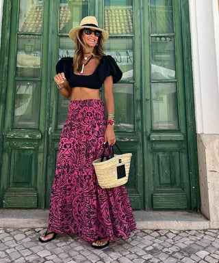 Casual Boho Maxi Skirt