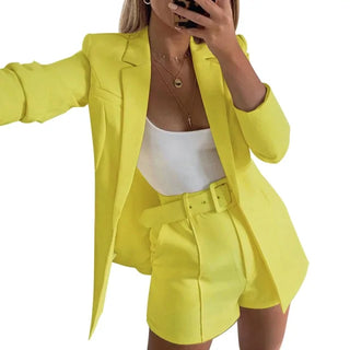 Women Casual Blazer and Shorts