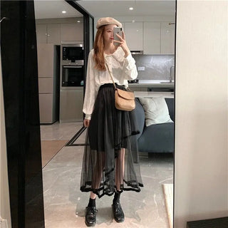 Women Solid Midi Skirt