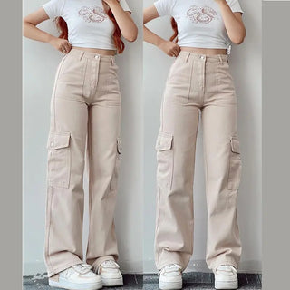 Wide Leg Cargo Trouser Casual Pants