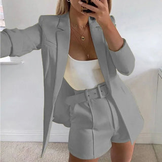 Women Casual Blazer and Shorts