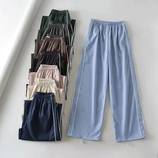 Baggy Cargo Pants Drawstring Elastic Low Waist Parachute Pants