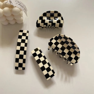 Black White Hair Clips