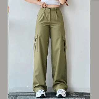 Wide Leg Cargo Trouser Casual Pants