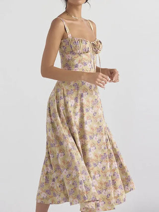 Summer Floral Milkmaid Dress