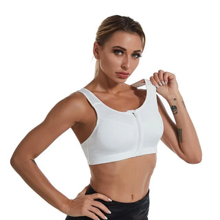 Women's Zip-Up Sports Bra: Running and  Yoga