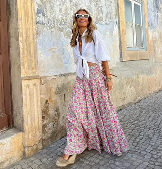 Casual Boho Maxi Skirt