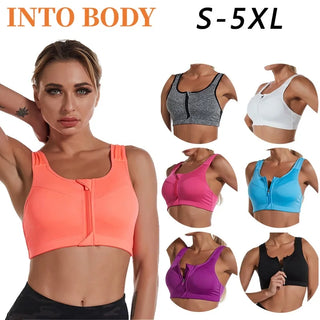 Women's Zip-Up Sports Bra: Running and  Yoga