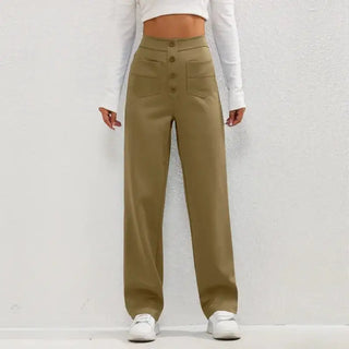 High- Waisted Casual Wide Leg Pants