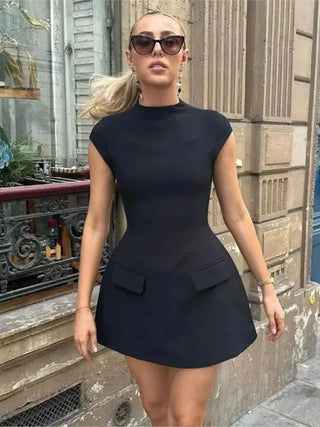 Glam Short Sleeve Mini Dress