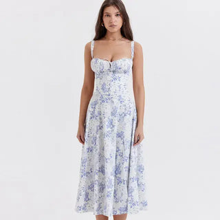 Summer Floral Milkmaid Dress