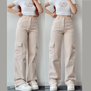 Wide Leg Cargo Trouser Casual Pants