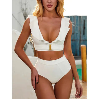 White Two-Piece Swimsuit Chic