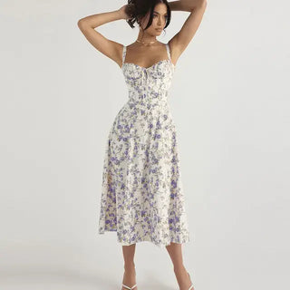 Summer Floral Milkmaid Dress