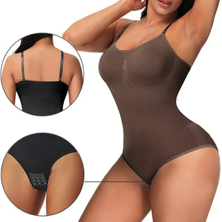 V Neck Spaghetti Strap Bodysuits