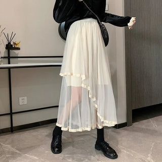 Women Solid Midi Skirt