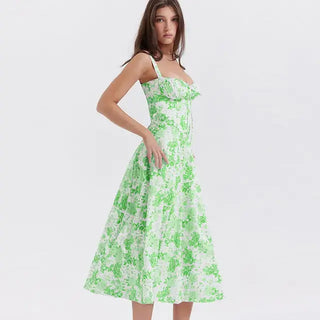 Summer Floral Milkmaid Dress