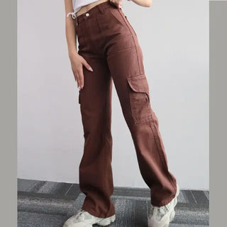 Wide Leg Cargo Trouser Casual Pants