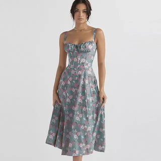 Summer Floral Milkmaid Dress