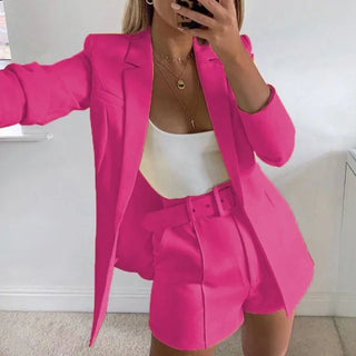 Women Casual Blazer and Shorts