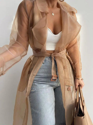 Women's Fashion See-Through Jacket