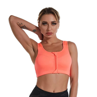 Women's Zip-Up Sports Bra: Running and  Yoga