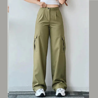 Wide Leg Cargo Trouser Casual Pants