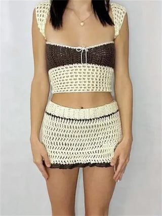 Aesthetic Knitted Two Piece Set